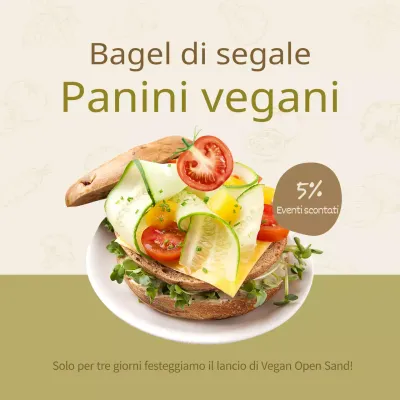 Sconti per panini con tonalità beige-verde