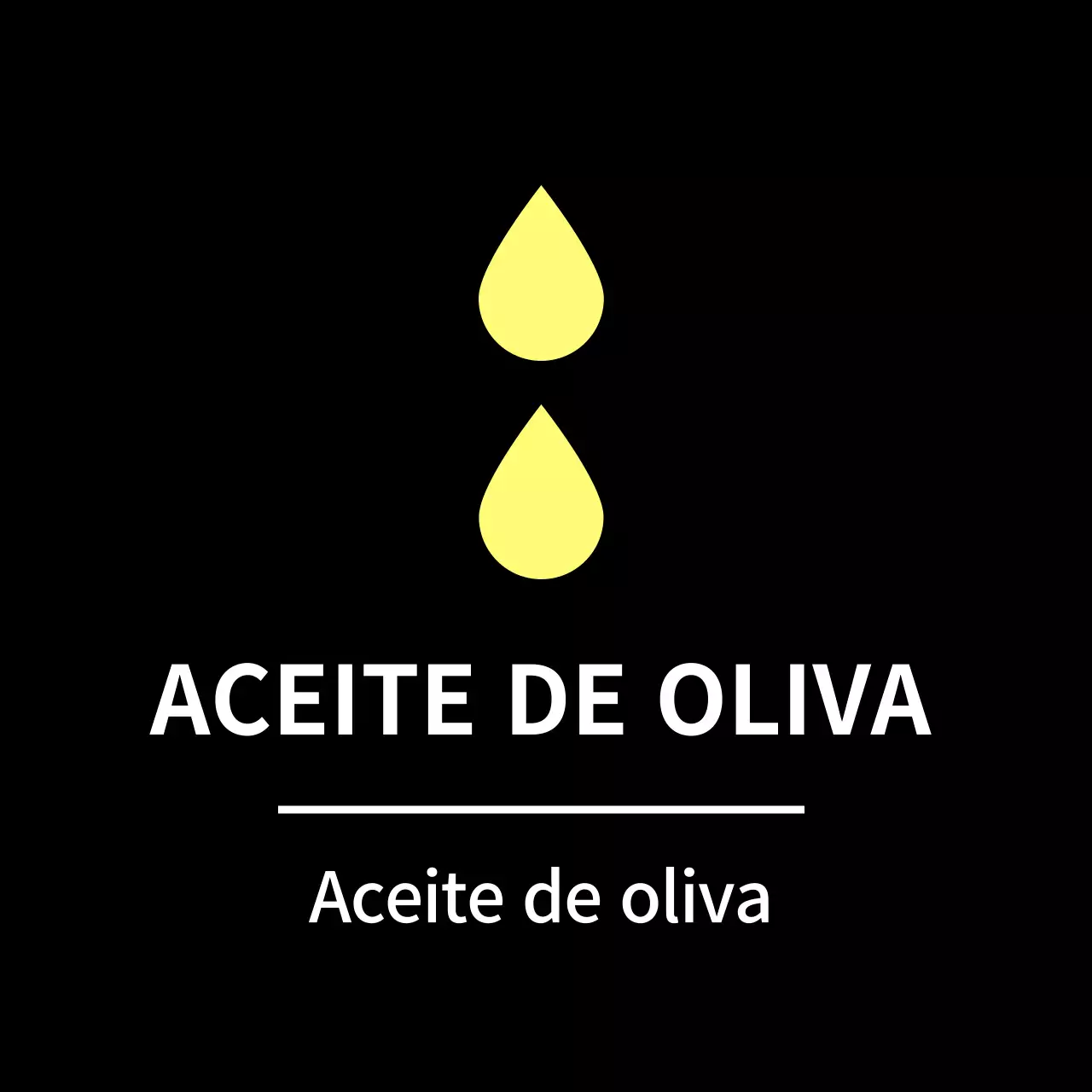 Adhesivo negro simple de aceite de oliva para etiquetas de guarnición