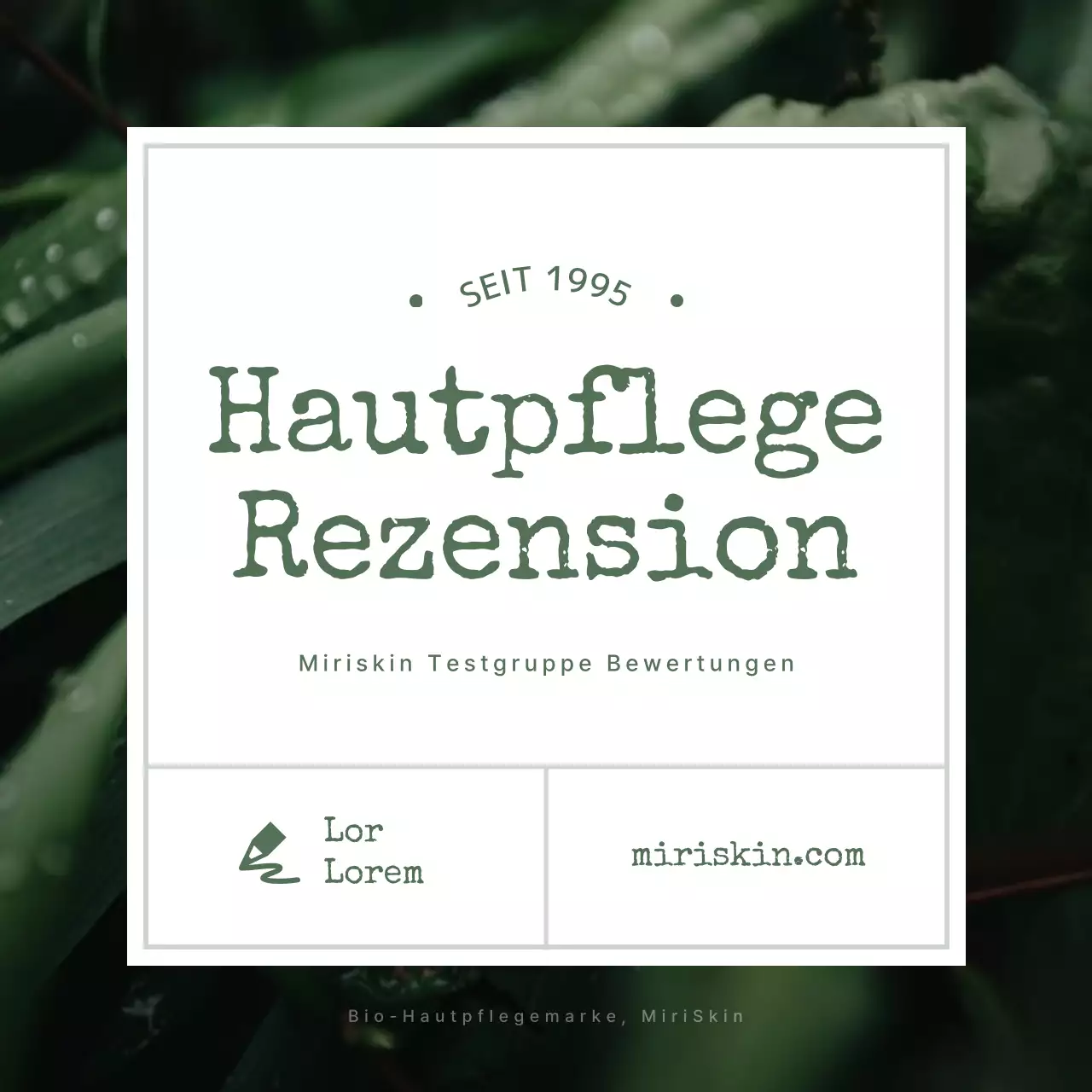 Green's Organic Cosmetics Bewertung
