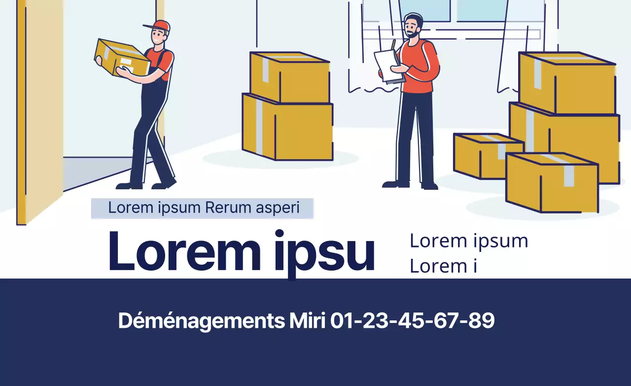 Illustration bleue Neat Yongdal Moving Promotion