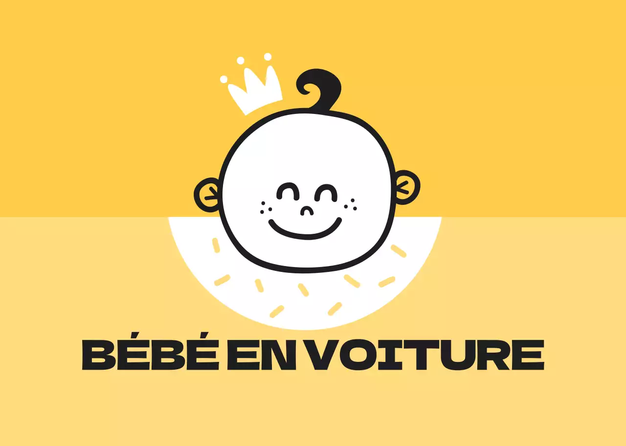 Illustration jaune d'un enfant à cheval