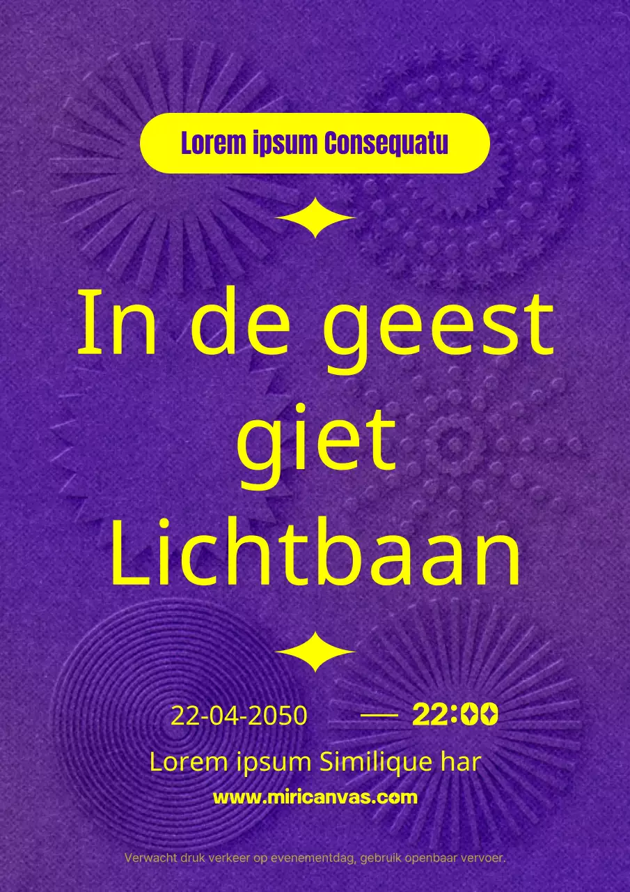 Vuurwerk met een paars, driedimensionaal patroon