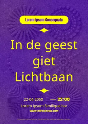 Vuurwerk met een paars, driedimensionaal patroon