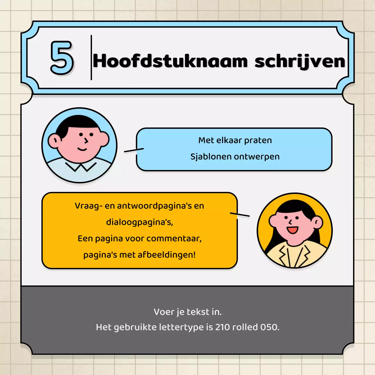 Lichtblauwe en gele tekstballonnen en schattige illustratiestijl