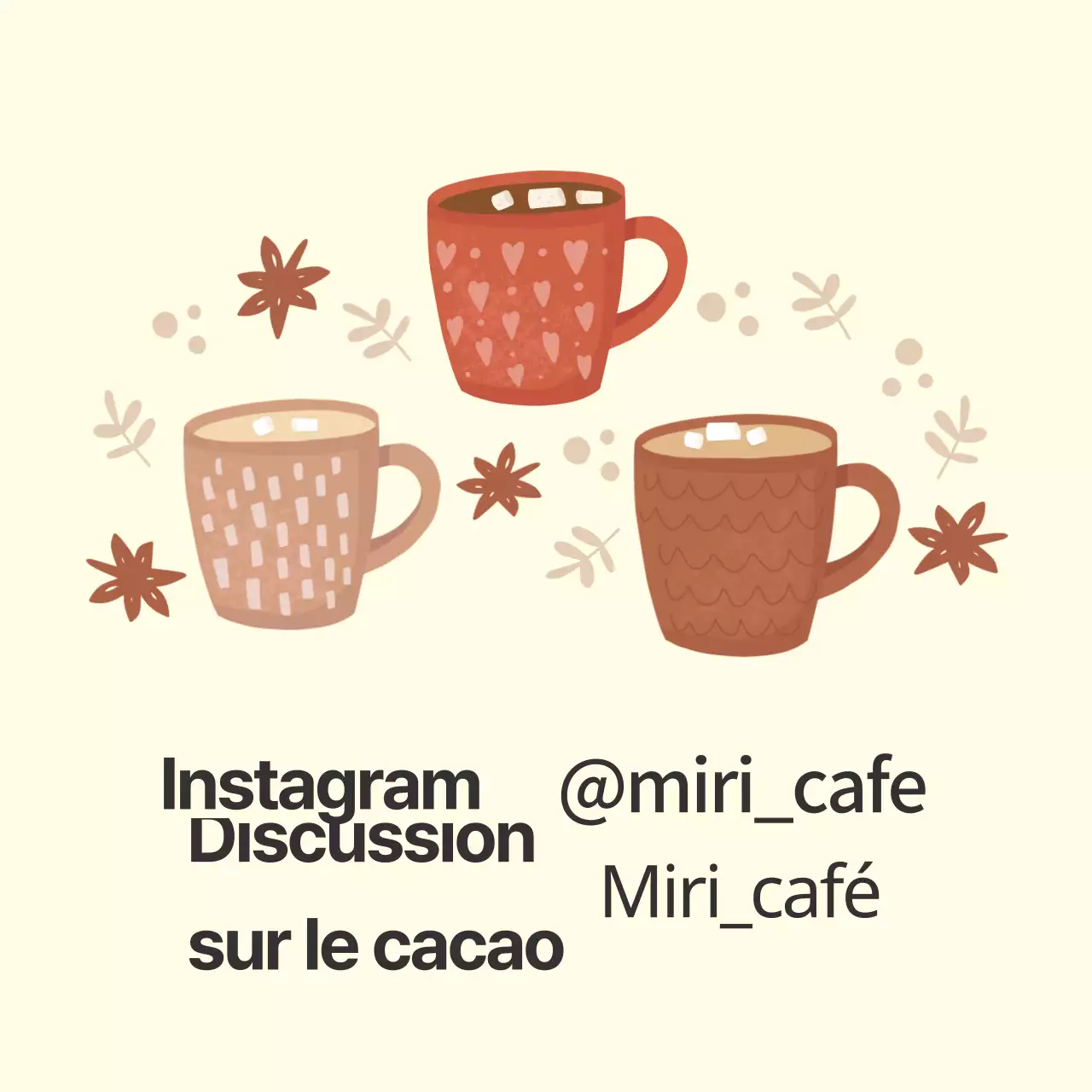 Etiquette de café illustrée jaune clair