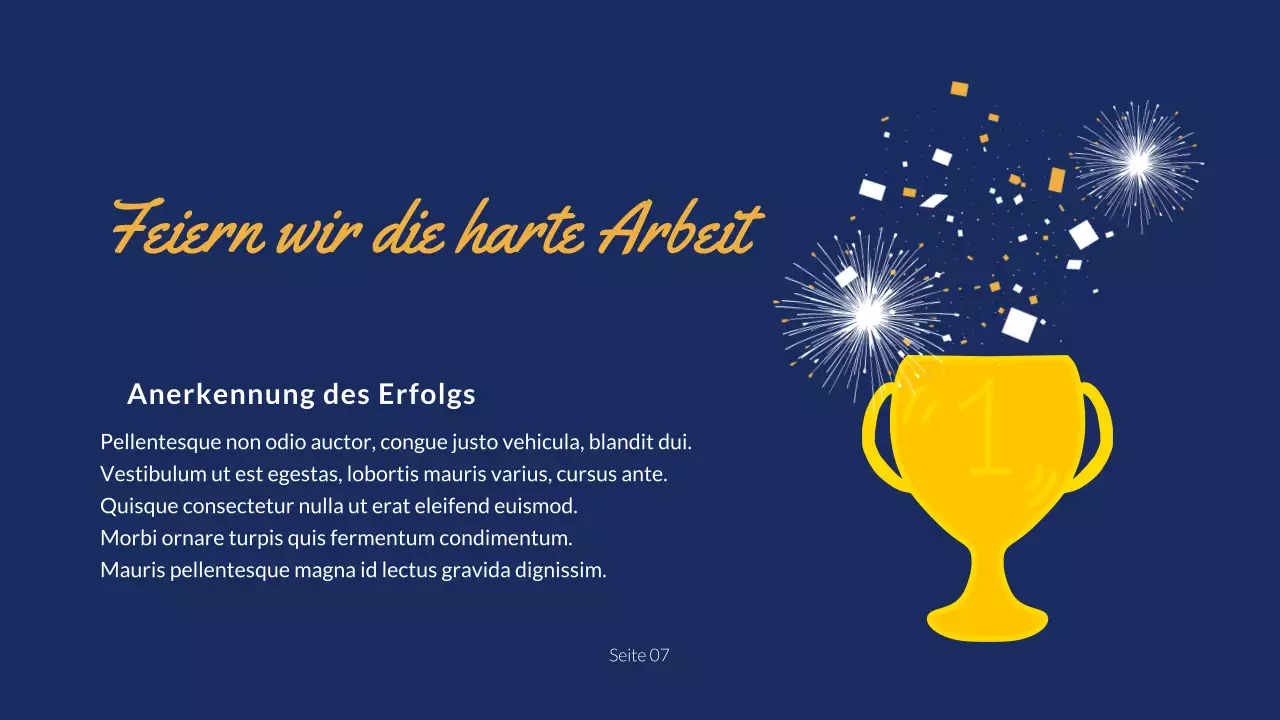 Navy Festliche Neujahrs-Rückblicks-Präsentation