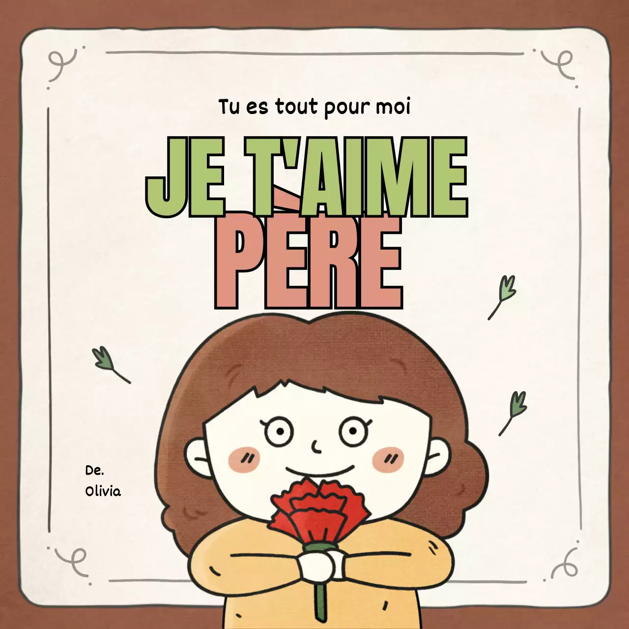 Concept vintage illustré de vœux pour la fête des mères en jaune et bleu