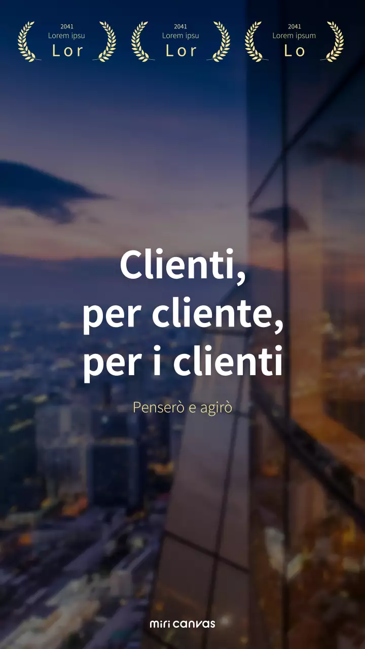 Slogan aziendale su sfondo nero