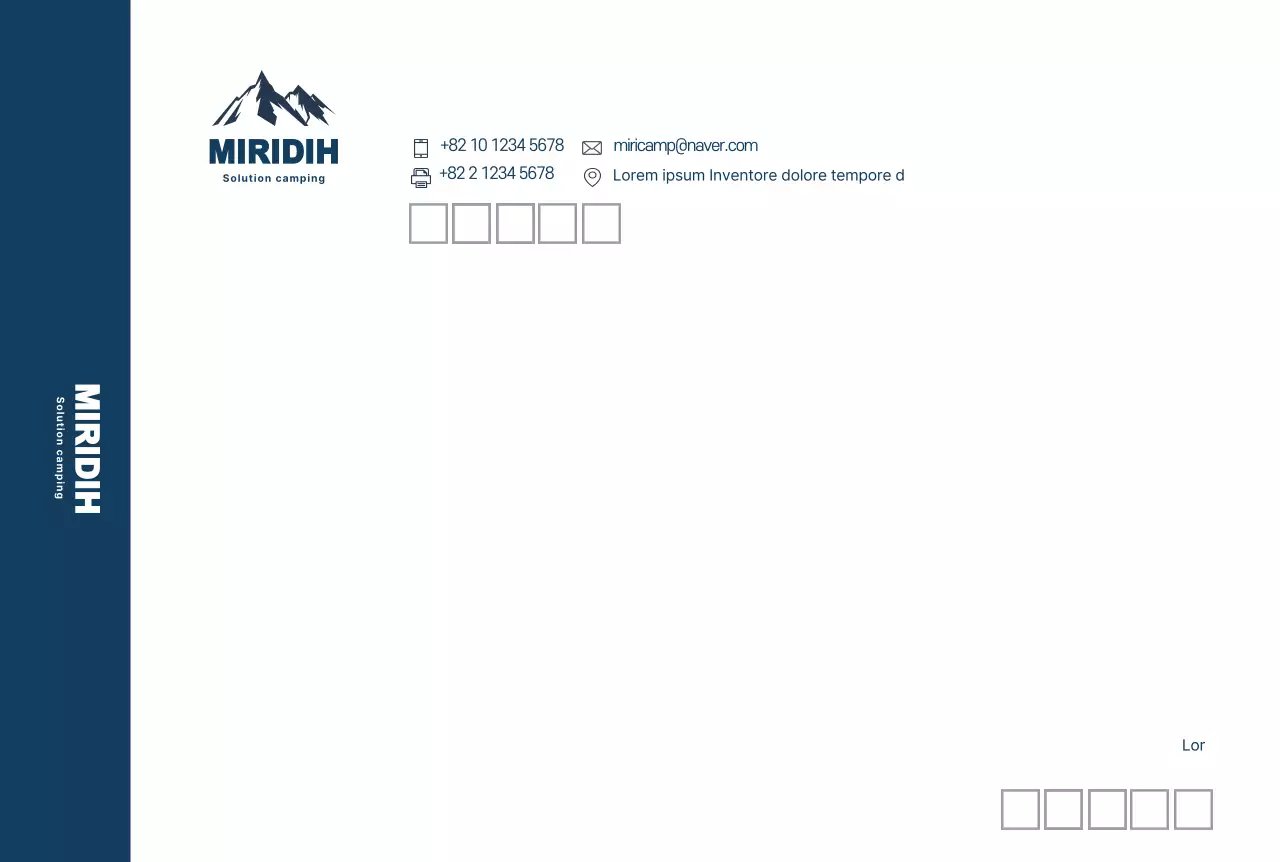 Logo bleu propre à l'entreprise