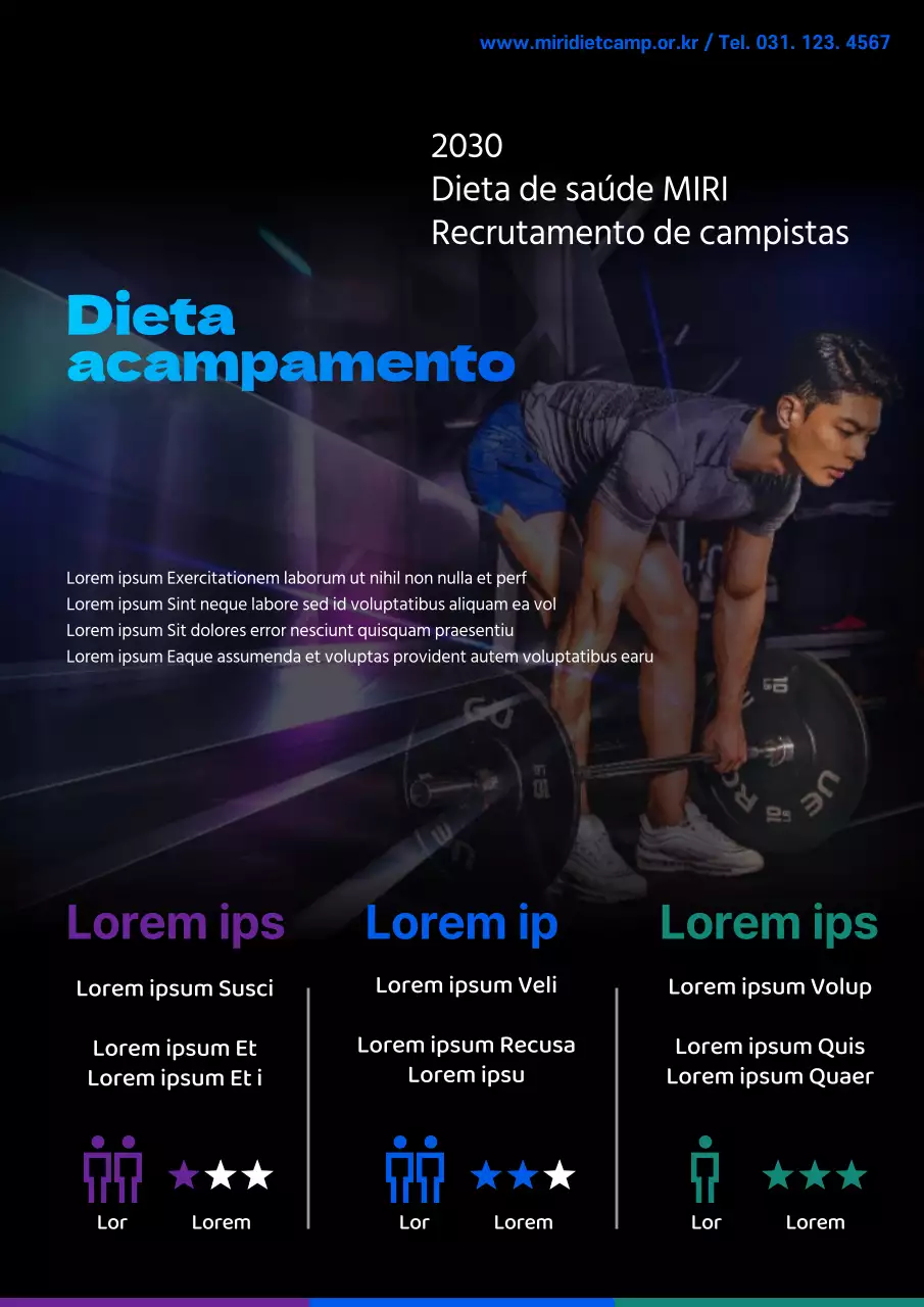 O título azul destaca as instruções da dieta