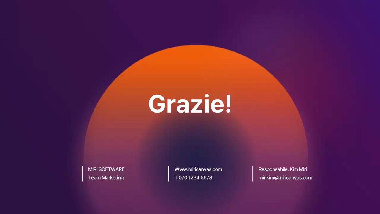 Profilo aziendale con sfumatura viola e arancione