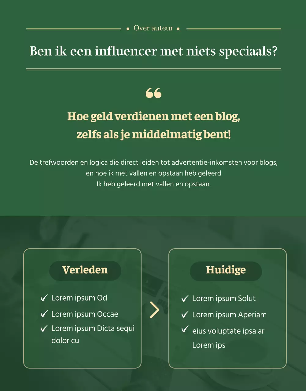 Een schone, groene ebookpagina