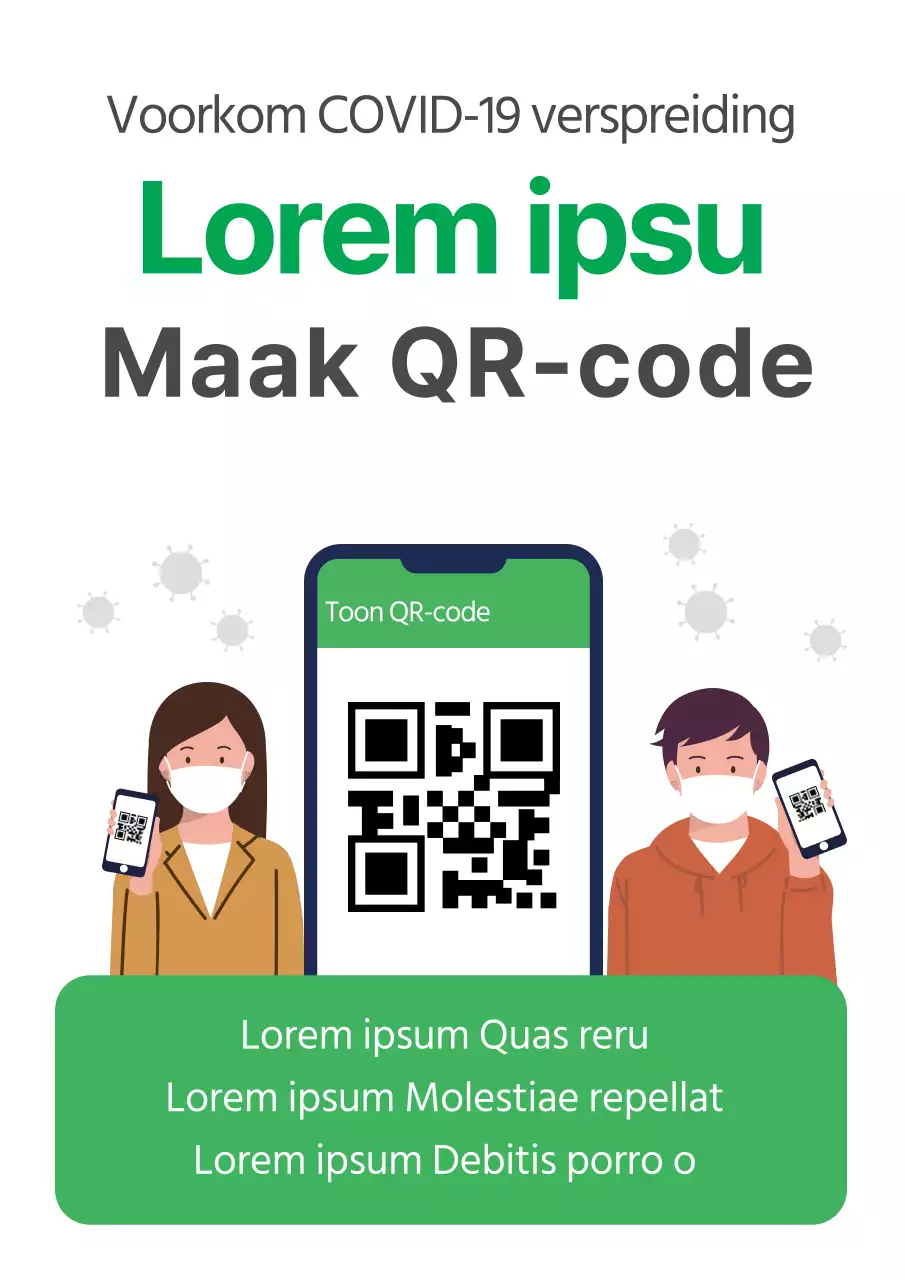 Groene illustratie schoon coronavirus sign-in label