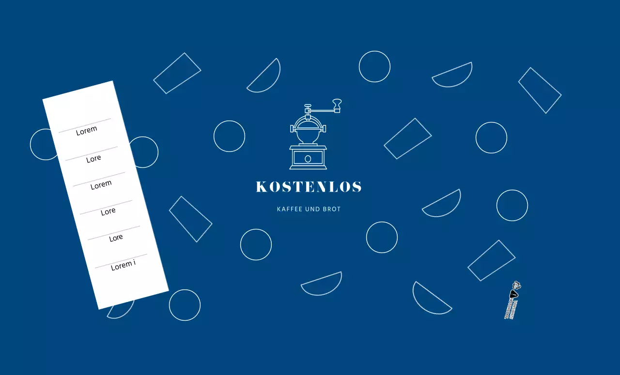 Moderne Café-Pappbecher mit blauem geometrischem Muster