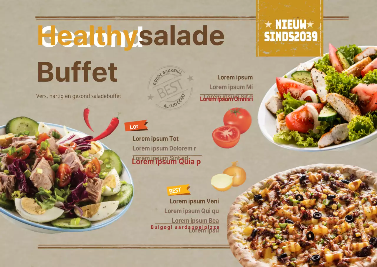 Gezond saladebuffet