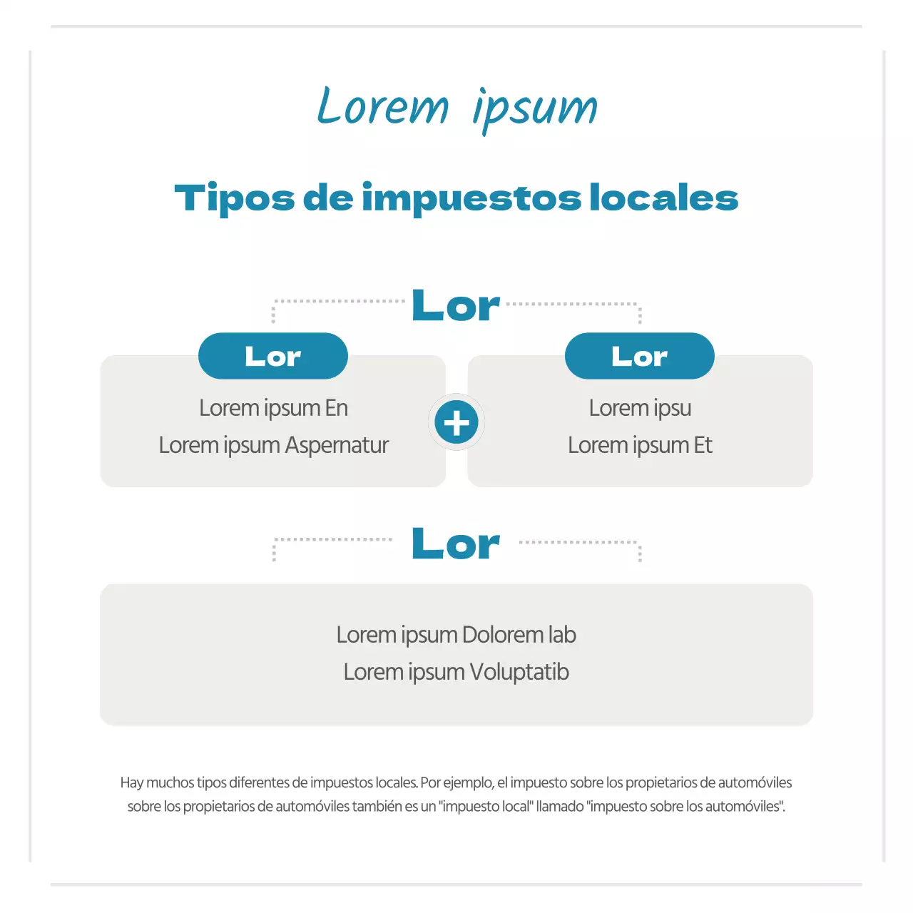 Promover una sencilla asesoría fiscal local en azul y marfil