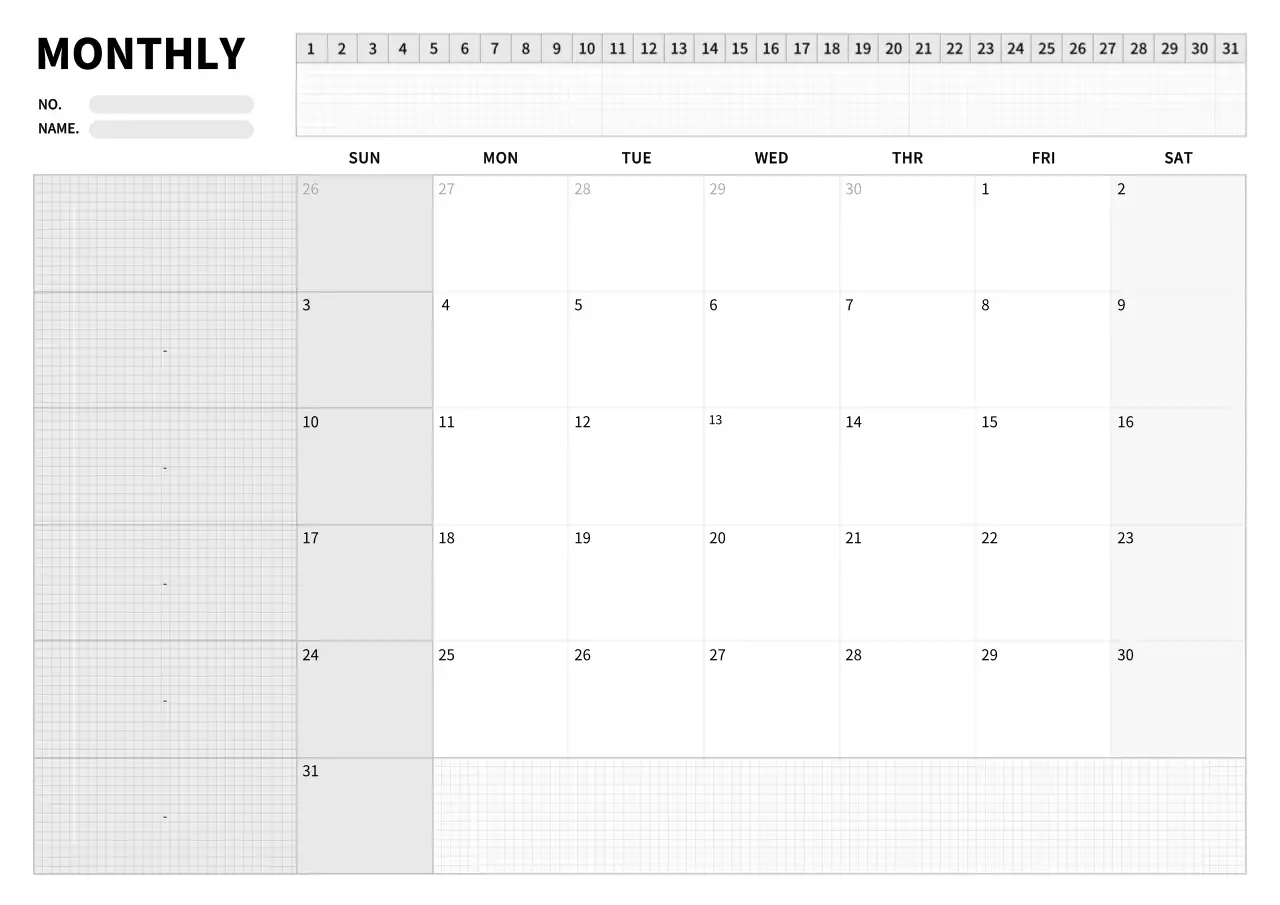 白 シンプル カレンダー 予定表 ポスター