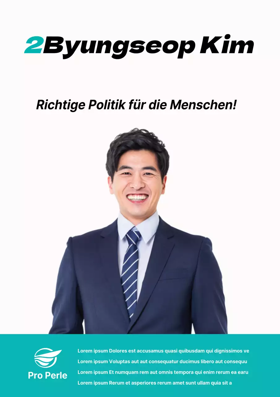 Einfaches Wahlplakat in grüner Farbe