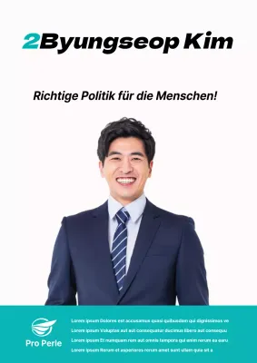 Einfaches Wahlplakat in grüner Farbe