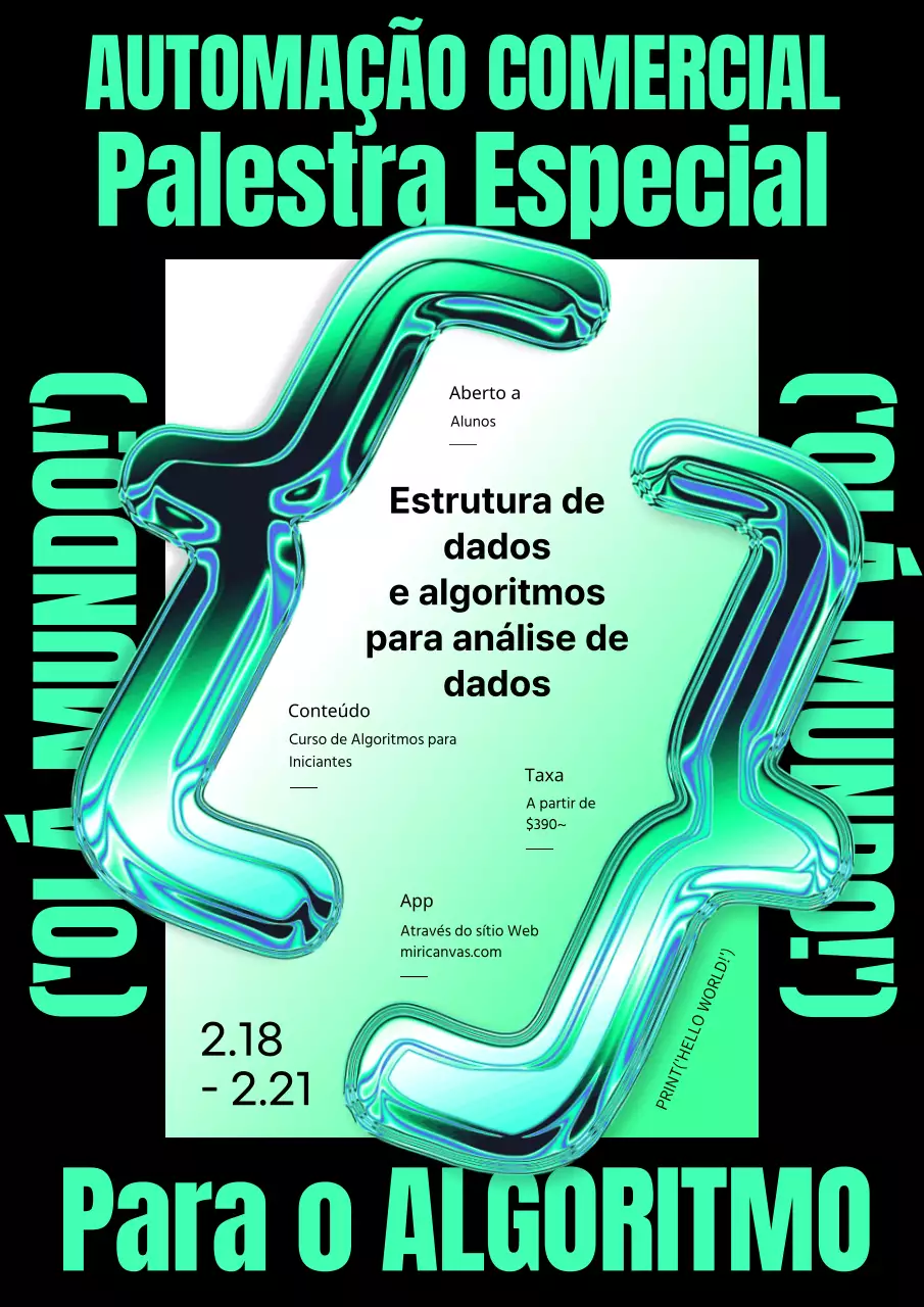 Algoritmo tridimensional especial verde claro