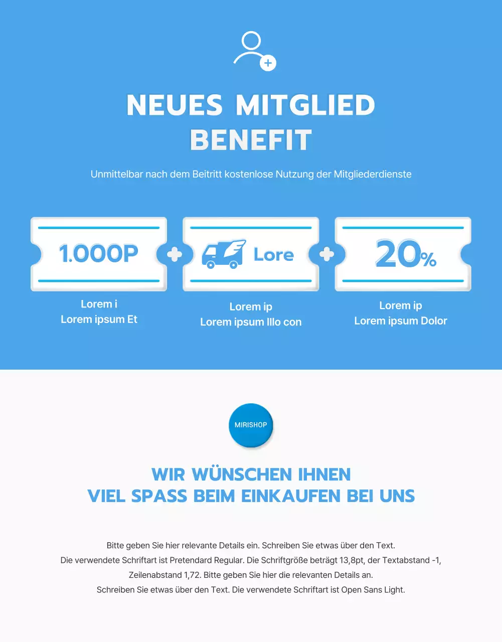 So verwenden Sie den hellblauen Standardstil für Einkaufszentren