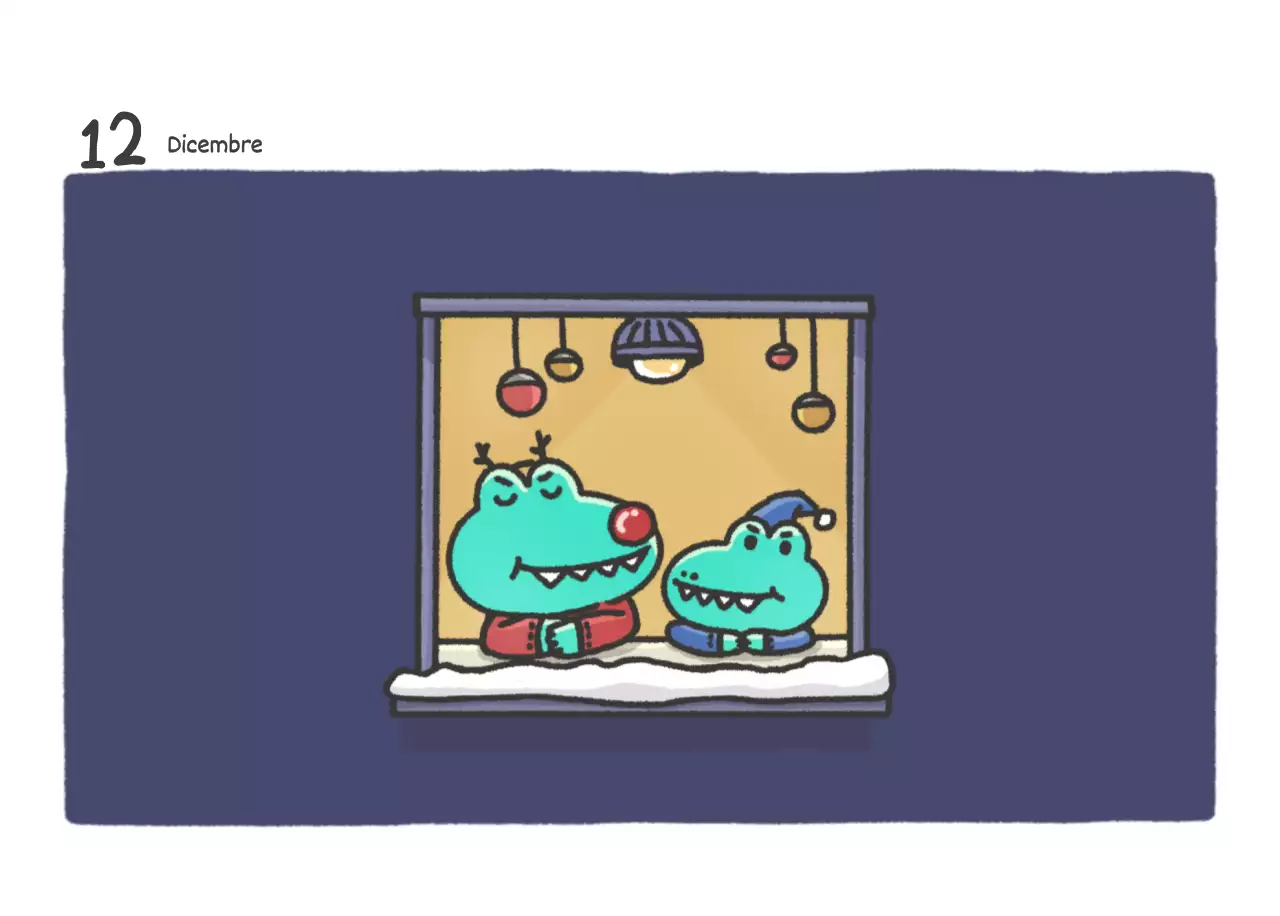 Un calendario con un simpatico concetto di illustrazione di Argo