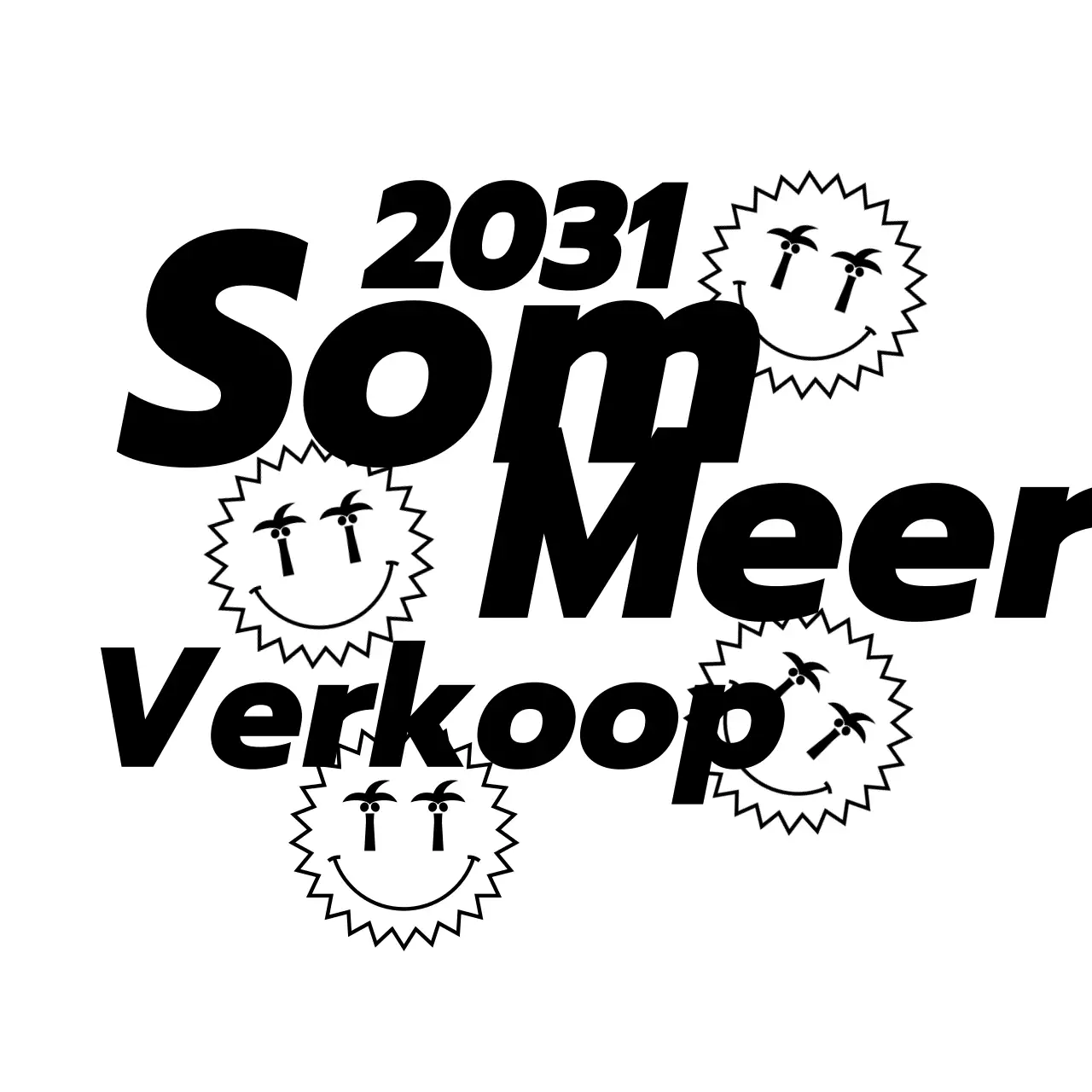 Leuke en hippe illustraties en tekstcombinaties Lay-outstijl Promoot en informeer over de zomeruitverkoop