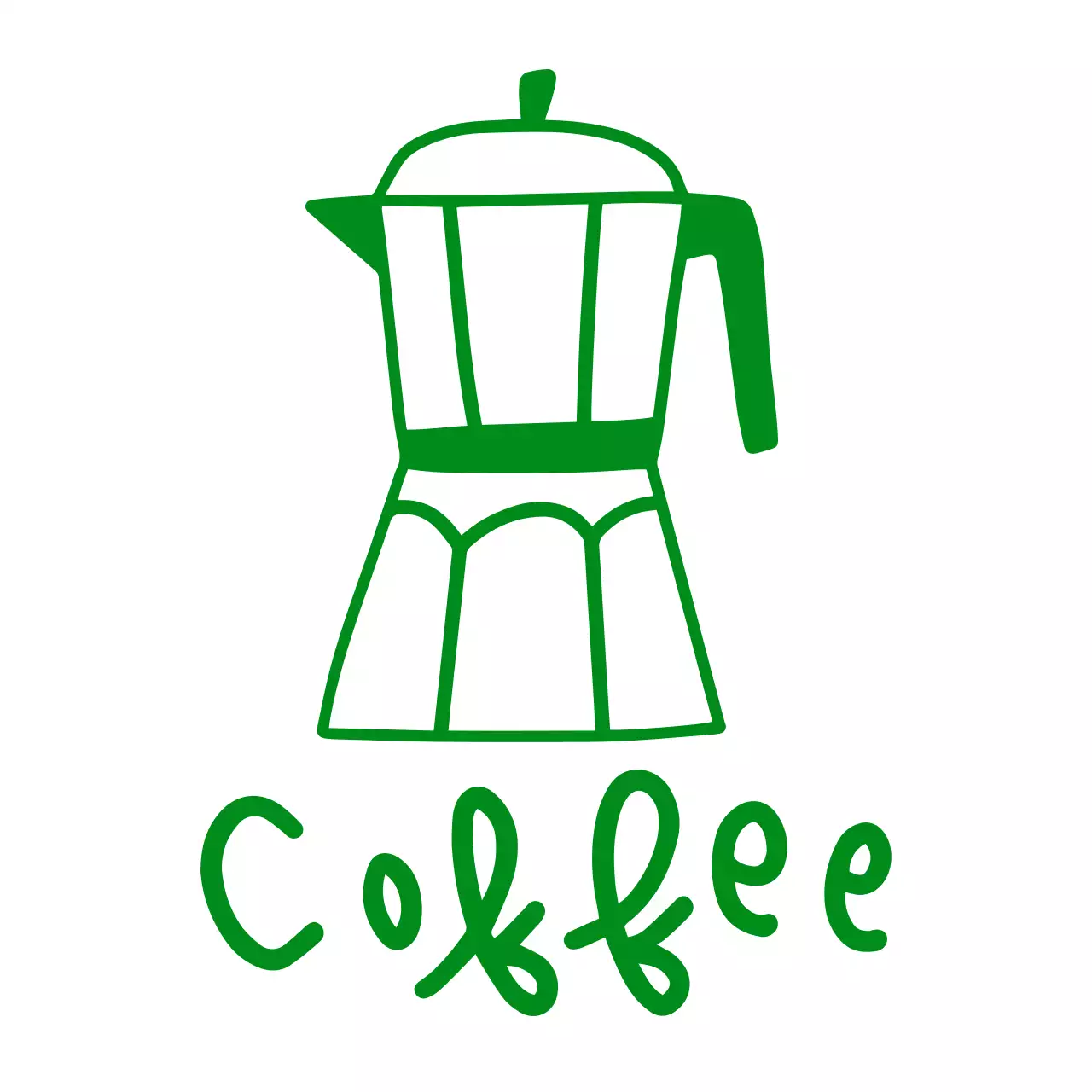 コーヒーポットイラストがコンセプトのカフェポイントクーポン