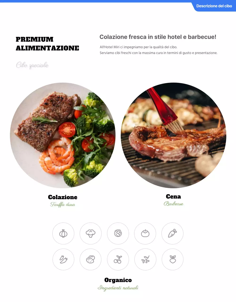 Dettagli degli hotel in blu