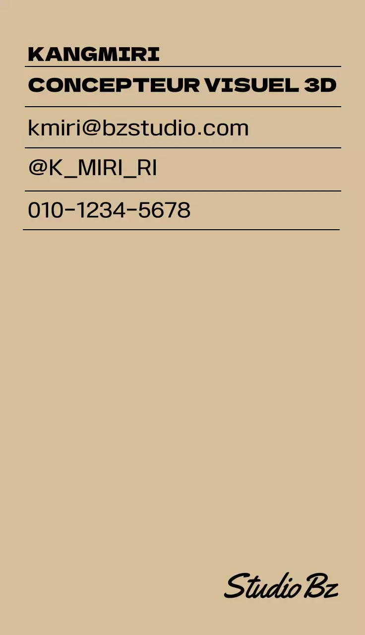 Design épuré avec texte dans des couleurs calmes et élégantes