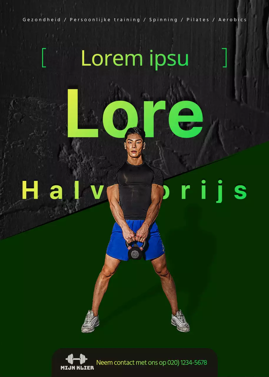 Speciale jaarlijkse gezondheidsaanbiedingen gemarkeerd met een groen kleurverloop