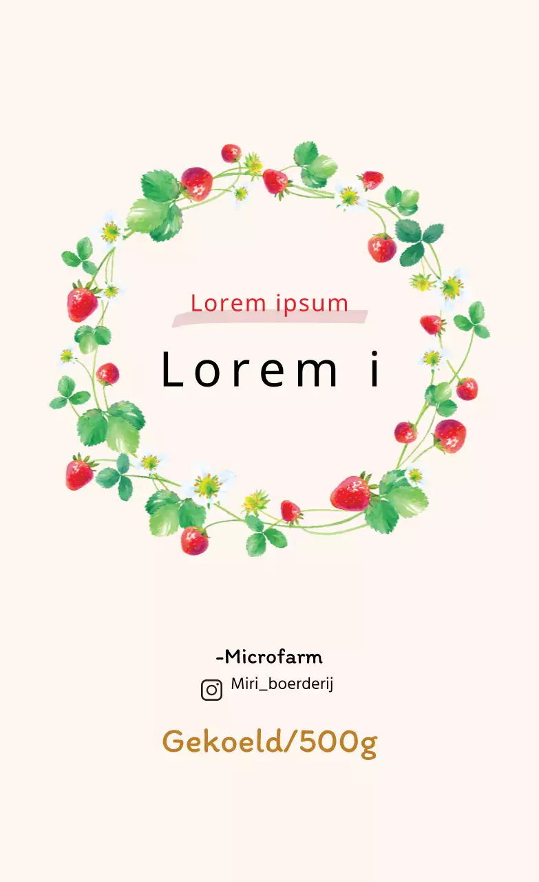 Beige zelfgemaakte aardbeienjam