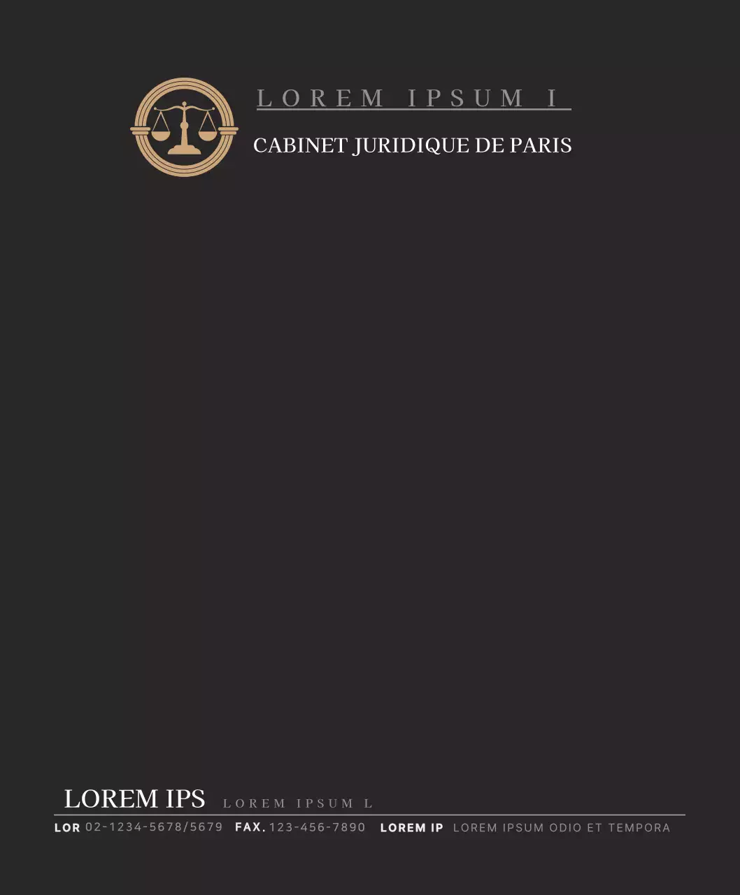 Concept simple en noir et blanc pour promouvoir un cabinet d'avocats