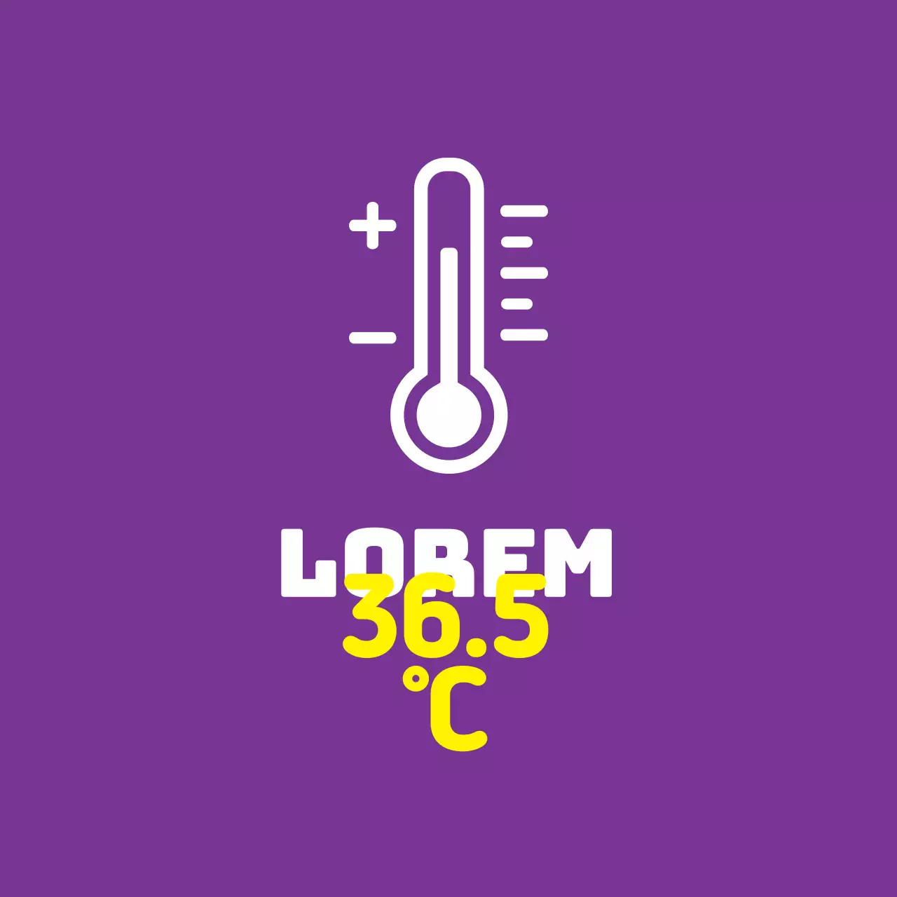 Paars gele illustratie corona temperatuurgids