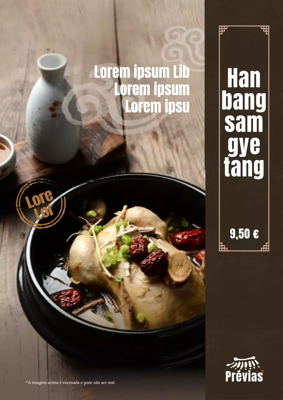 Cartaz Vertical Herbal Samgyetang Imagem completa