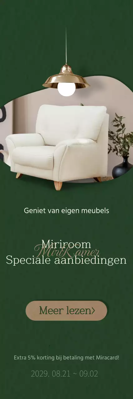 Bespaar op interieurs in groen en bruin