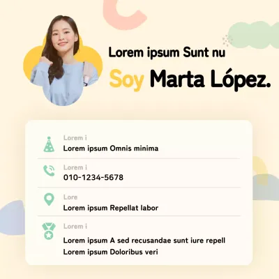 Concepto lindo trabajo a tiempo parcial perfil móvil en amarillo formas geométricas