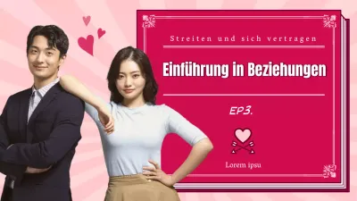 Rosafarbene Buchumschlag-Illustration und Foto des Paares, hervorgehoben Einführung in die Romanistik