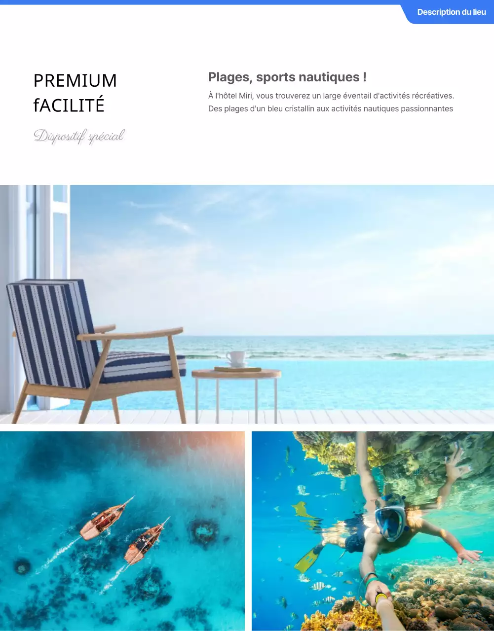 Détails des hôtels en bleu