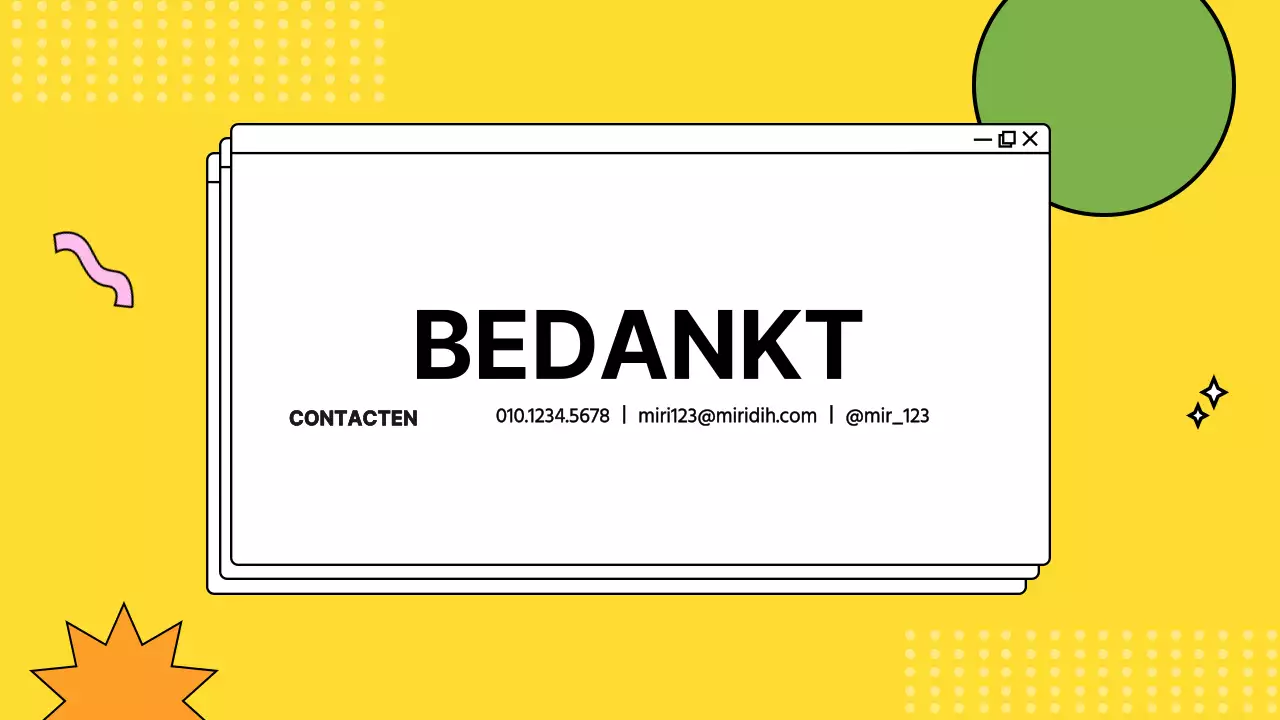 Portfolio met kleurrijke concepten voor computerschermen