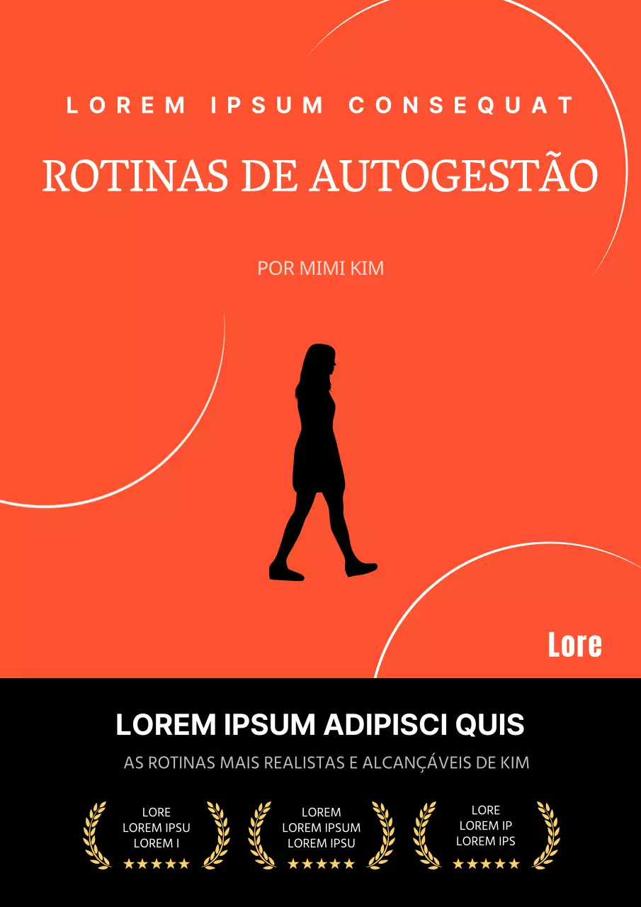 Um livro de autoajuda para profissionais com um tema simples em laranja