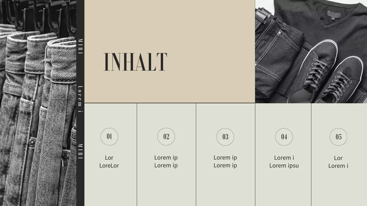 Beige und graue Modeunternehmen Beschäftigungsstrategie Mentoring Sondervortragsthema (Präsentation)