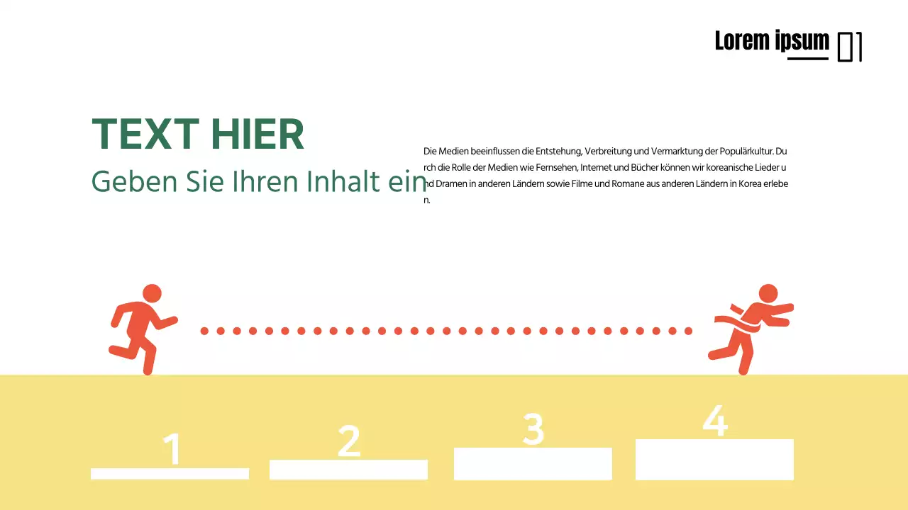 Niedlicher Konzept-Zeitstrahl in Orange und Gelb
