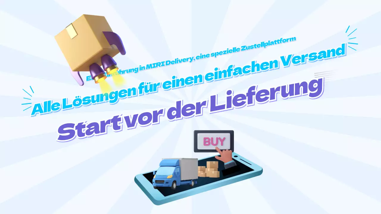 Einführung der lila Himmel einfache Versandlösung Lieferung