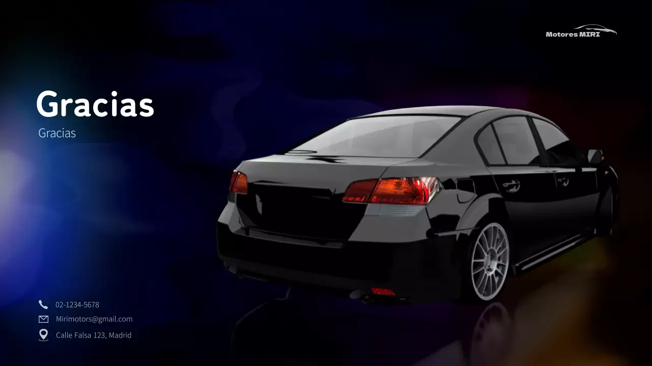 Plan de negocio anual de automoción con concepto de gráficos en movimiento azul y negro