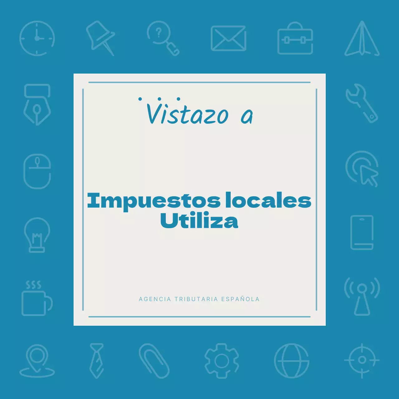 Promover una sencilla asesoría fiscal local en azul y marfil