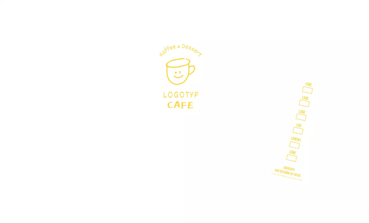 Weiß-gelbe handgezeichnete Illustration