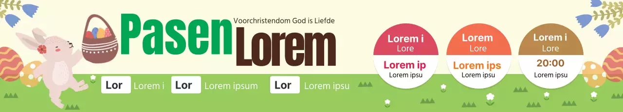 Groene Illustratie Schattige Kerk Pasen Promotie
