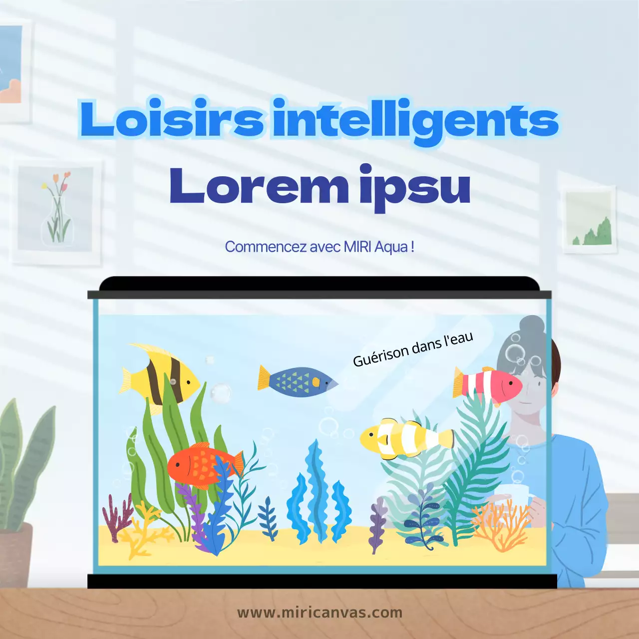 Fond d'aquarium avec de nombreux poissons bleus ondulés, glossaire de la vie aquatique CardNews