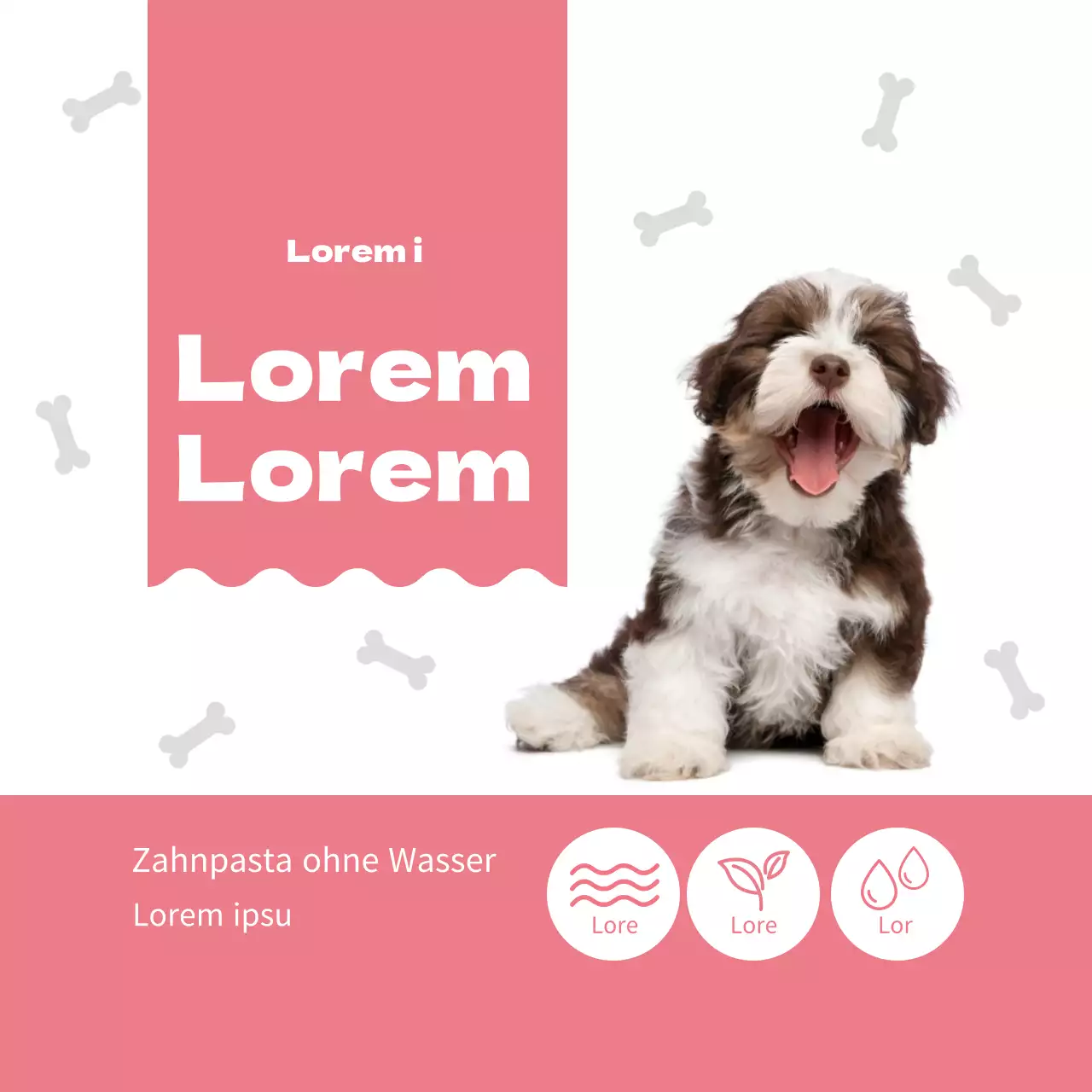 Niedliche rosa Zahnpasta-Etiketten